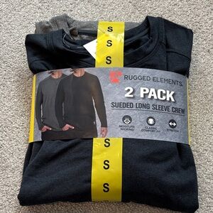 Rugged Elements Dark Blue and Gray Long Sleeve Crew 2-Pack